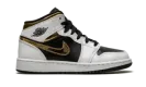 Air Jordan 1 Mid GS "White / Gold / Black" 554725 190