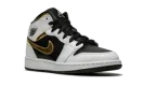Air Jordan 1 Mid GS "White / Gold / Black" 554725 190