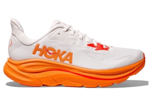 HOKA Clifton 10 - Frost/Orange Zest