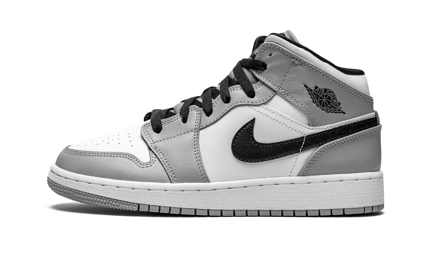 Air Jordan 1 Mid GS "Light Smoke Grey" 554725 092
