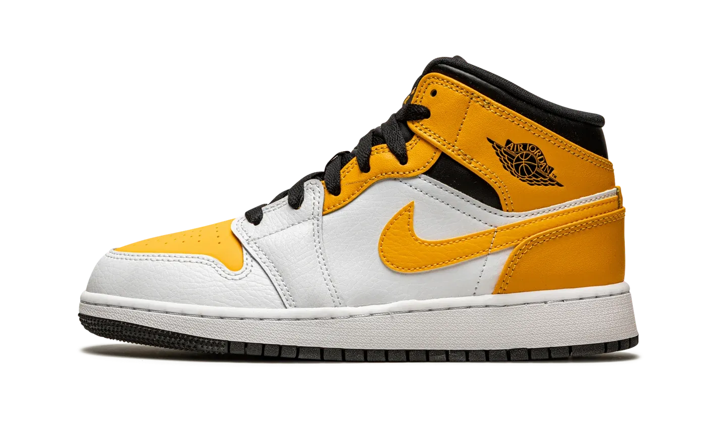 Jordan 1 Mid GS "White / University Gold" 554725 170