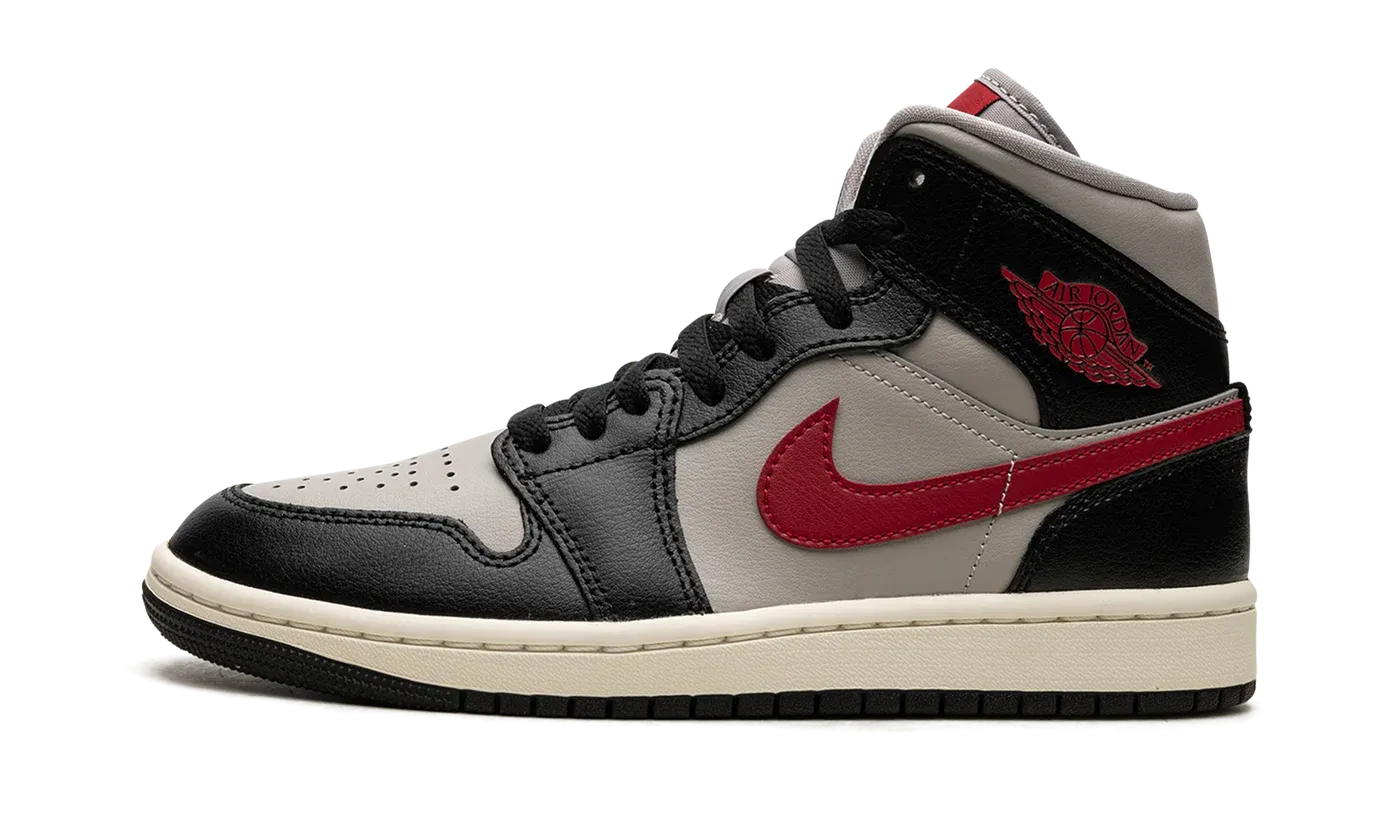 AIR JORDAN 1 MID WMNS "Black / Gym Red / College Grey" BQ6472 060