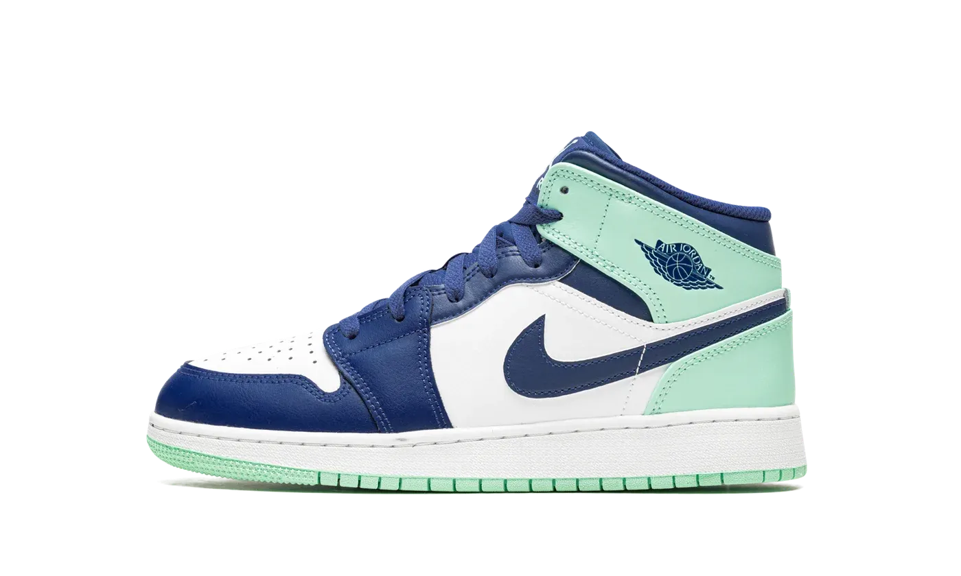Air Jordan 1 Mid GS "Blue Mint" 554725 413