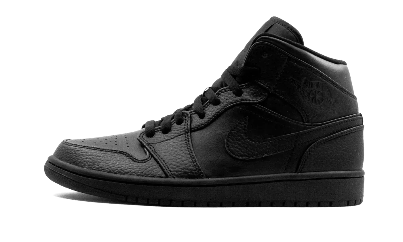 Air Jordan 1 Mid "Triple Black" 554724 091