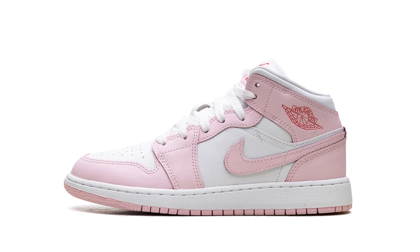 Jordan 1 Mid GS "Pink Foam Fire Red" DQ8423 608
