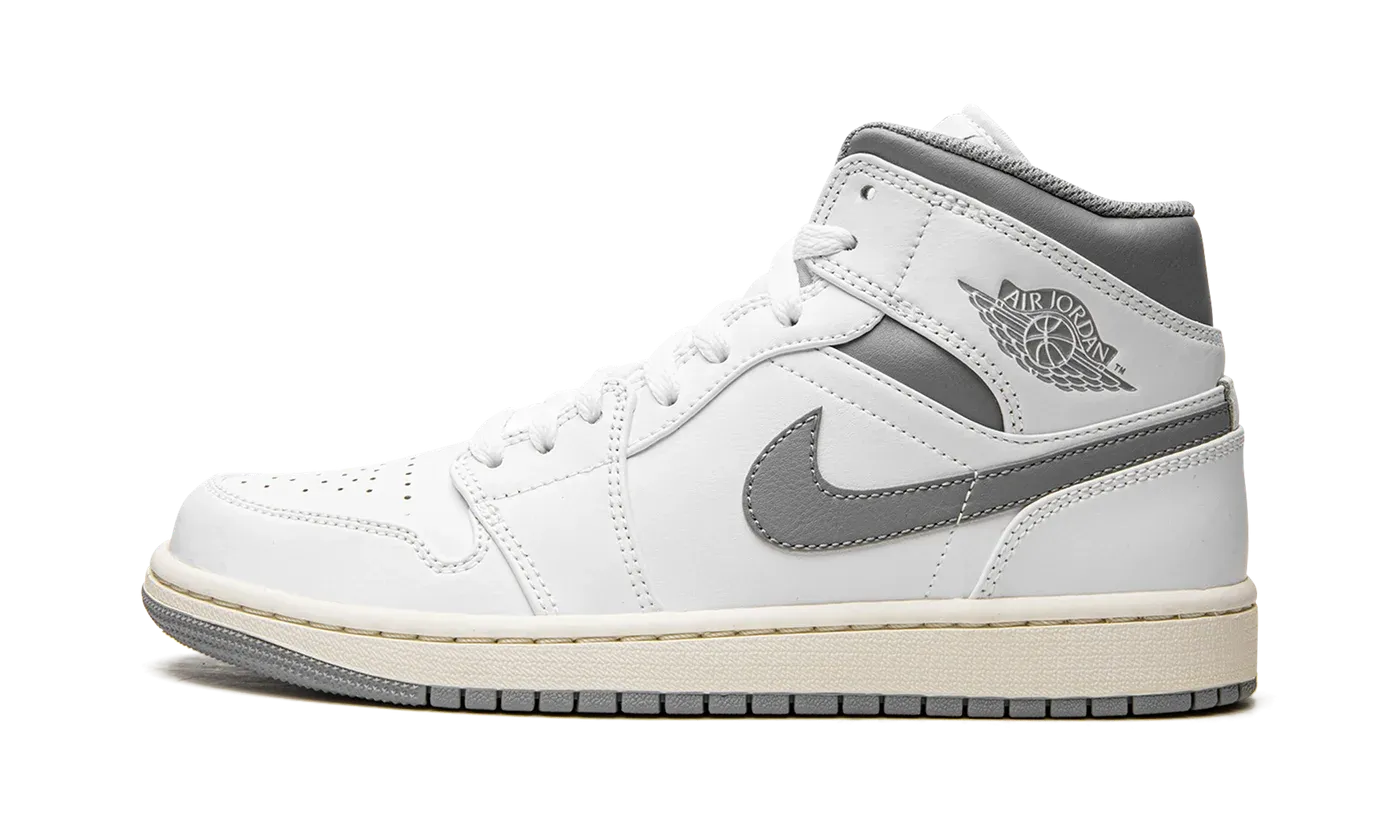 Air Jordan 1 Mid "White / Stealth Grey" 554724 135