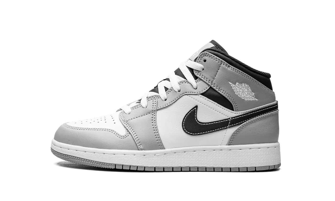 Jordan 1 Mid GS "Light Smoke Grey" 554725 078