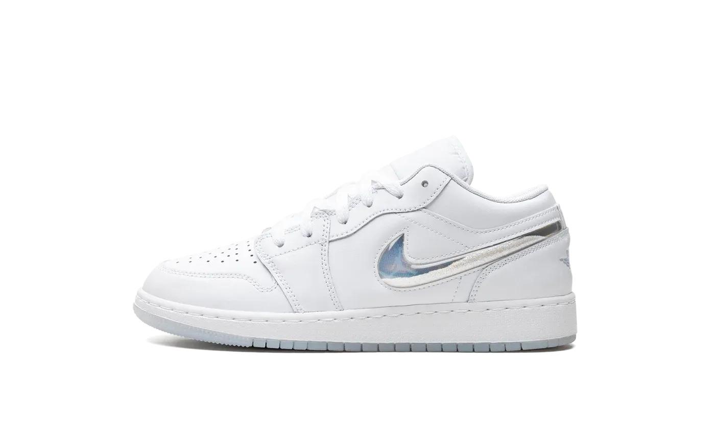 Air Jordan 1 Low GS "Glitter Swoosh" FQ9112 100