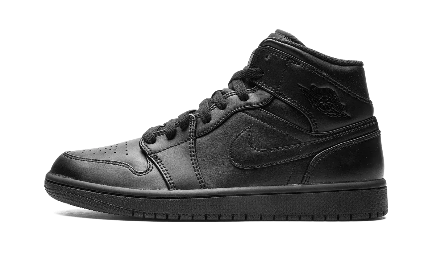 Air Jordan 1 Mid "Triple Black" 554724 093