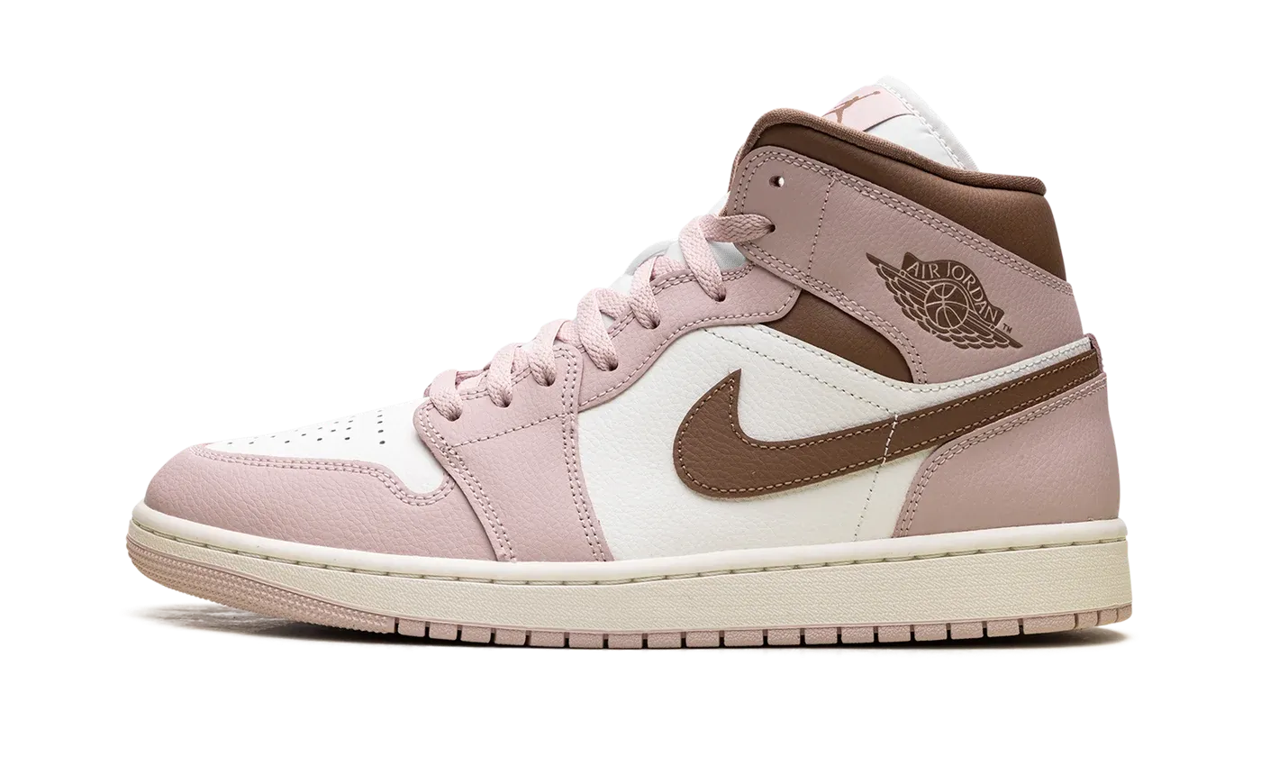 Jordan 1 Mid WMNS "Pink Oxford Brown" BQ6472 620
