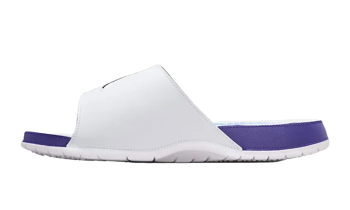 Jordan Hydro 5 Retro Slide "White New Emerald Grape Ice Black" 555501 103