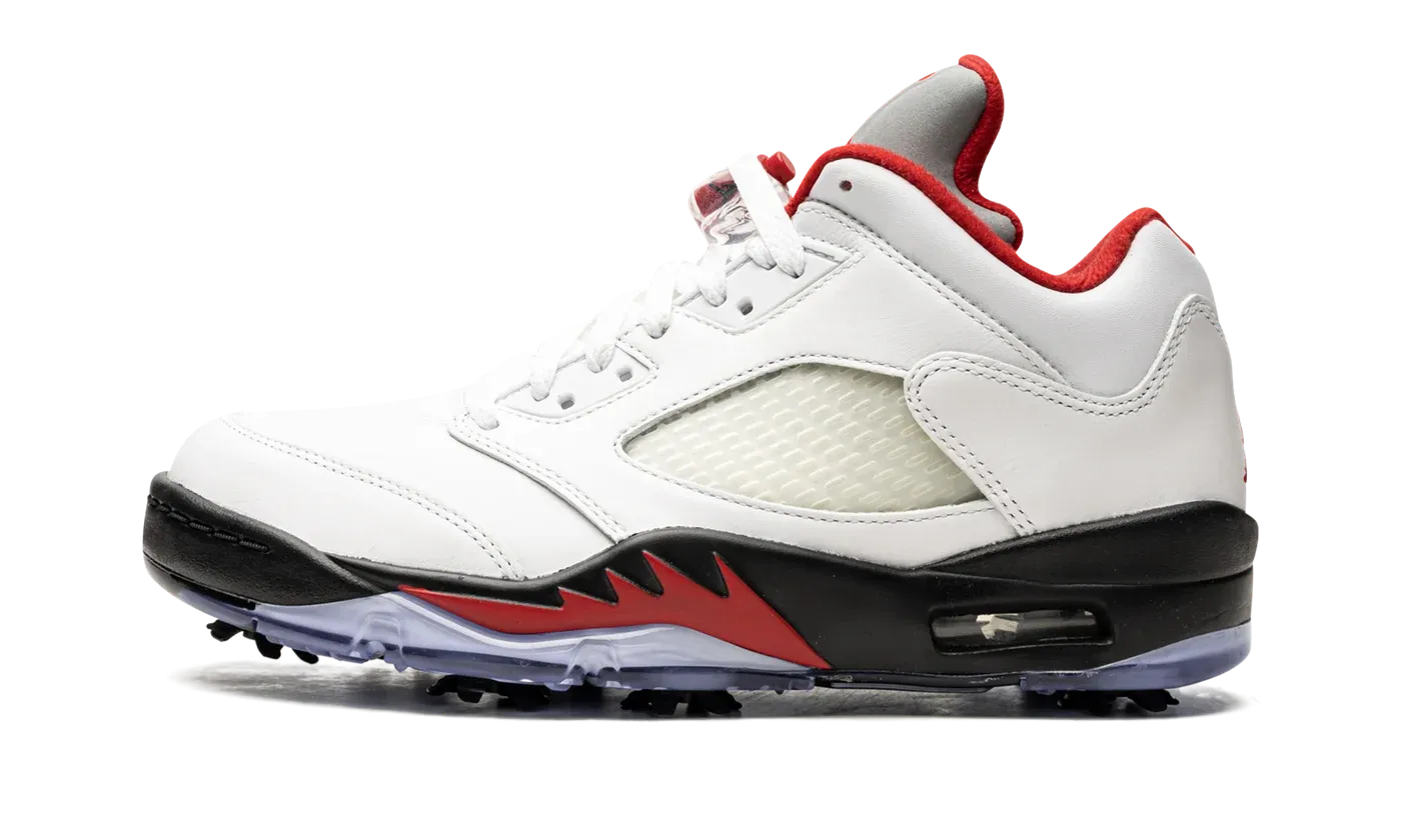 Air Jordan 5 Low Golf "Fire Red - Silver Tongue" CU4523 100