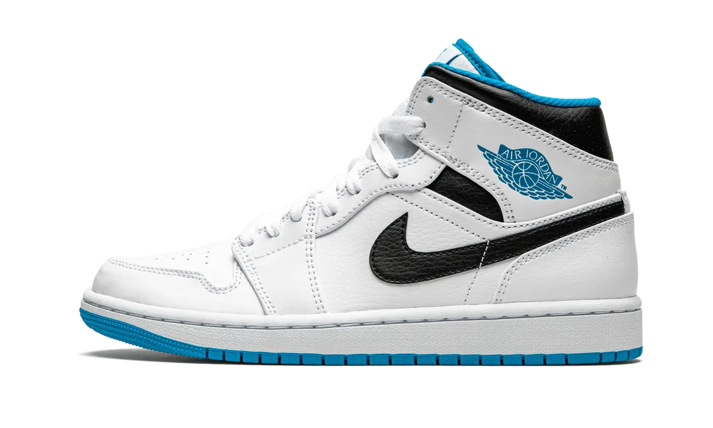 Air Jordan 1 Mid "White / Laser Blue" 554724 141