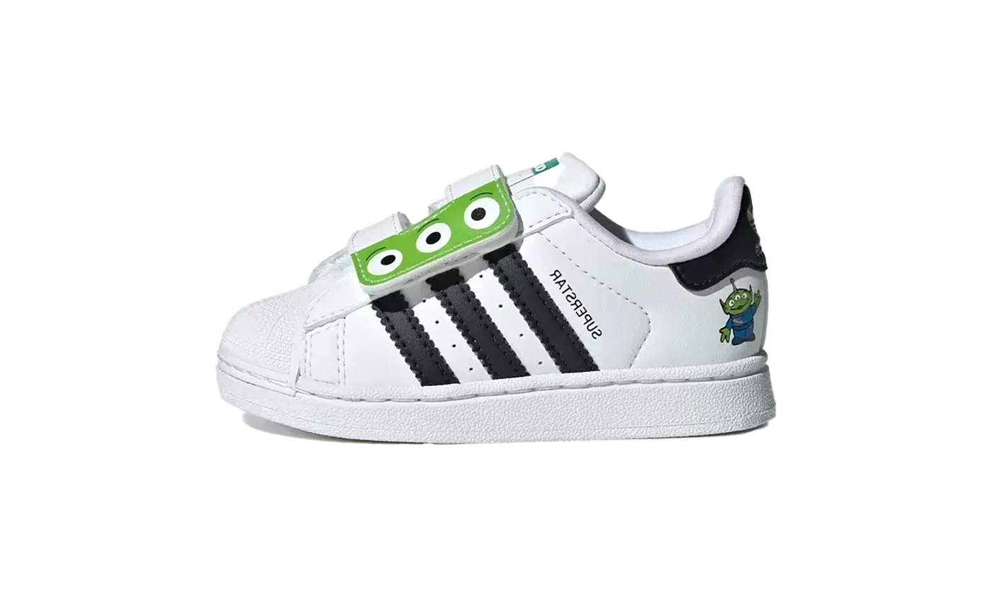 Superstar II CF I TD "Cloud White/Core Black/Semi Solar Green" ji0090
