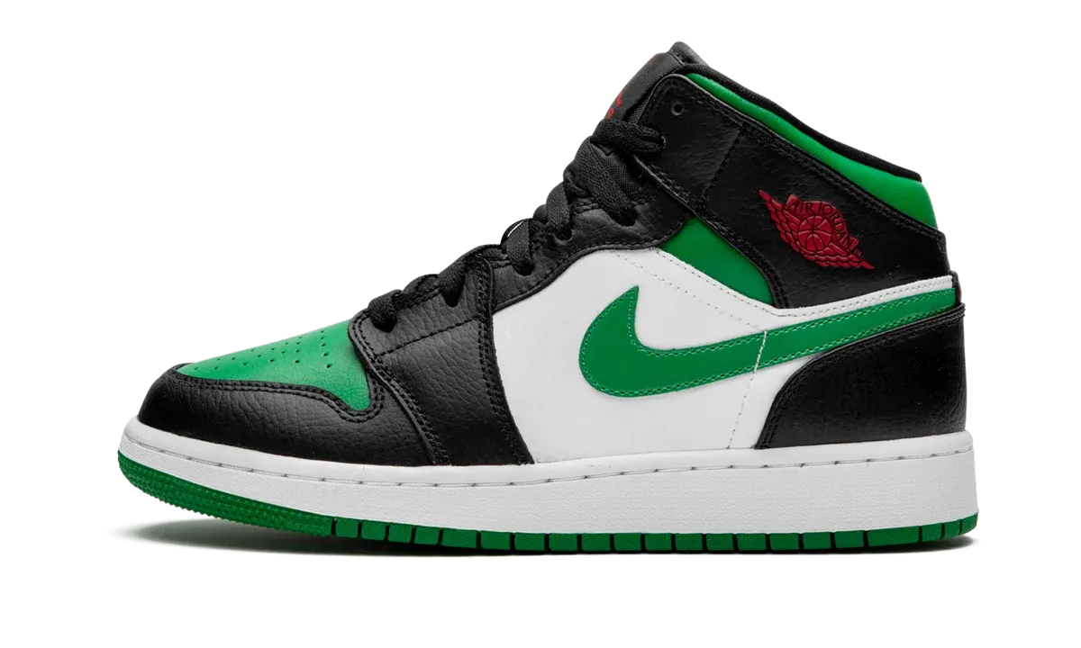 Air Jordan 1 Mid GS "Green Toe" 554725 067
