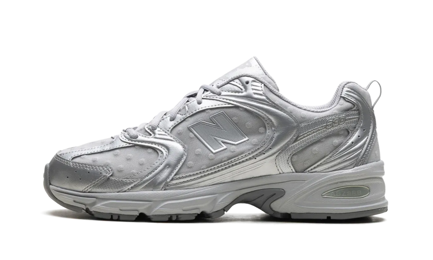 530 "Silver Metallic Raincloud Polka Dots" U530HFZ