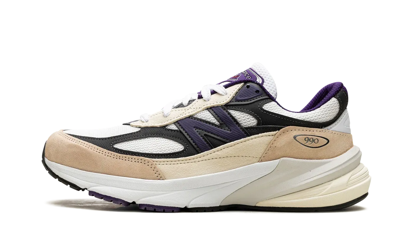 990v6 "Made In USA - Teddy Santis White Black Plum" U990WB6